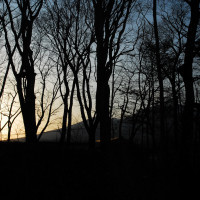 2Fから見えた浅間山の夕景