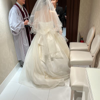 挙式直善。介添(メイクさん)人さんと牧師先生と練習