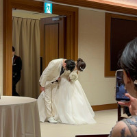 披露宴会場。入場時です。