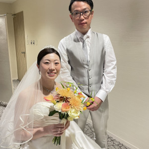 ウェディングドレス時のペア|701246さんのオリエンタルホテル福岡博多ステーションの写真(2306628)