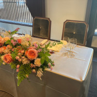 メインテーブル装花。