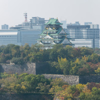 披露宴会場から見える大阪城