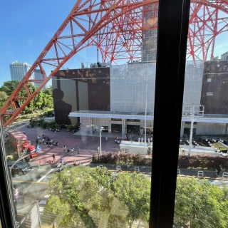 会場から見える東京タワー