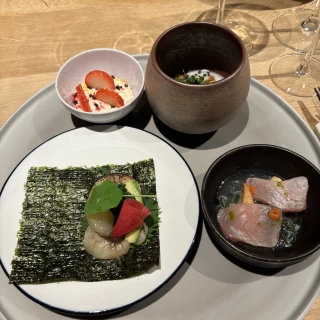 前菜たち。こだわりの食材です。とても美味しい。
