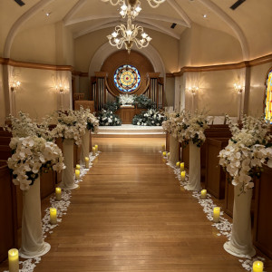 バージンロード|702633さんの小さな結婚式 ヒルトン東京お台場ウェディングの写真(2135096)