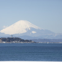 式場から見える富士山の写真