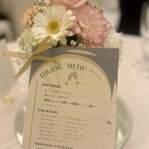 装花と手作りドリンクメニュー|703085さんのル・センティフォーリア大阪（クラウディアホールディングスグループ）の写真(2429896)