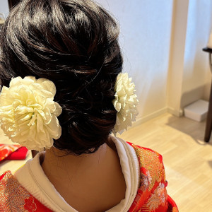 控室でヘアセット完了後|703953さんの東郷神社／原宿 東郷記念館の写真(2278928)