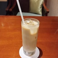 フェアでいただいたアイスキャラメルラテ
