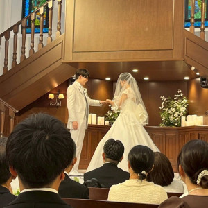 指輪交換|704190さんのアルカンシエル luxe mariage 大阪（アルカンシエルグループ）の写真(2478393)