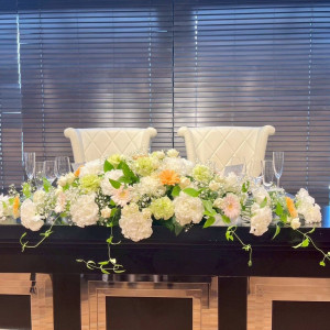 新郎新婦のテーブル|704190さんのアルカンシエル luxe mariage 大阪（アルカンシエルグループ）の写真(2478395)