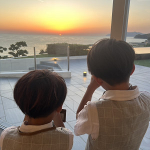 披露宴会場からの夕日|704540さんのHOTEL GREGES（オテルグレージュ）の写真(2435705)
