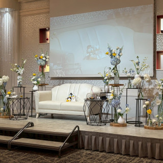 挙式当日の実際の写真。中座ドールを置いてもらっています