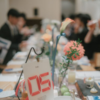 テーブルナンバーはDIYしました。