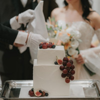 ケーキは近くのケーキ屋さんが希望通りに作ってくださいます。