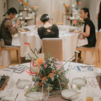 円卓の装花