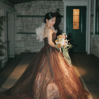 チャペルと披露宴会場をつなぐ回廊での撮影