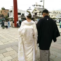 道ゆくひとにお祝いの言葉をかけていただきました。
