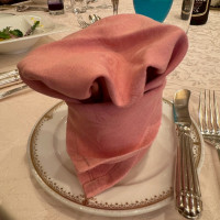 ディズニーキャラクターの折り方をしたナプキンがある