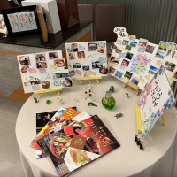 遠方からのゲストが多いので、岡山紹介のブースを用意しました。