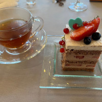 切り分けたケーキです。本当に美味しかった。