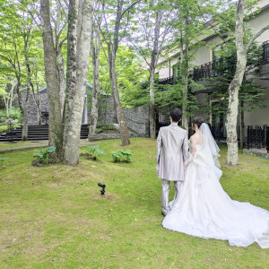中庭|706470さんの旧軽井沢KIKYOキュリオ・コレクションbyヒルトン(元:旧軽井沢ホテル)の写真(2452220)