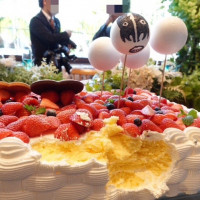 ウェディングケーキのトッパーは持ち込み可能で手作りしました