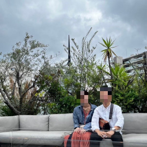 中庭の様子、緑がある。マンションなどが見える。|708303さんのステラ・デル・アンジェロの写真(2432212)