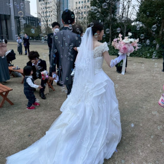 シャボン玉を使いました