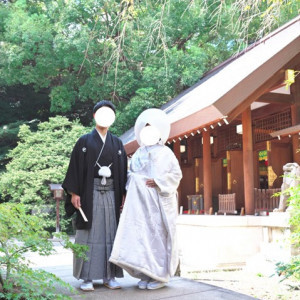 挙式後の神社内|709107さんの乃木神社・乃木會館の写真(2181191)