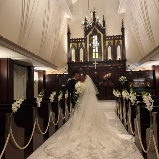 式前にチャペルで前撮り