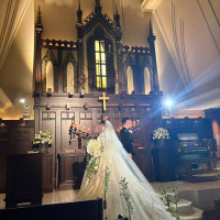 式前にチャペルで前撮り