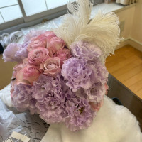 持ち込みのブーケ
カラードレスにあわせて