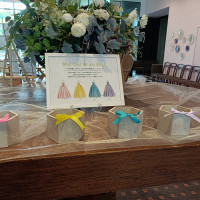 ドレス当てクイズの投票。全部ダイソーで手作り。