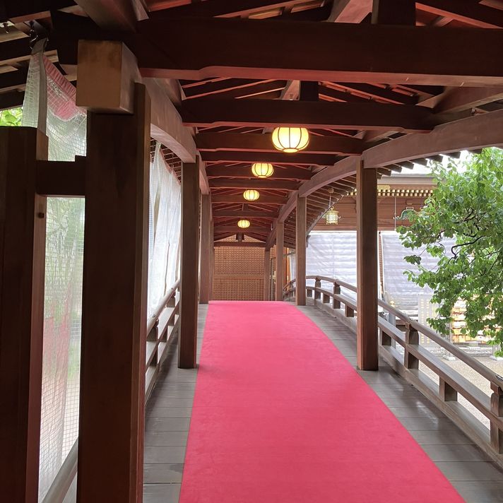 雨天時の回廊
