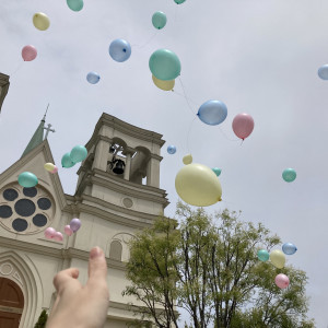 バルーンリリースができるのは、横浜市内でここだけ！？|709932さんのアニヴェルセル ヒルズ横浜の写真(2185503)