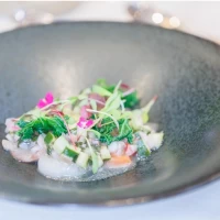 季節のフリュイドメール ケールとお豆腐のアンサンブル