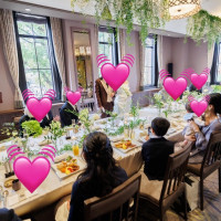 天井にも装花を施してもらいました
