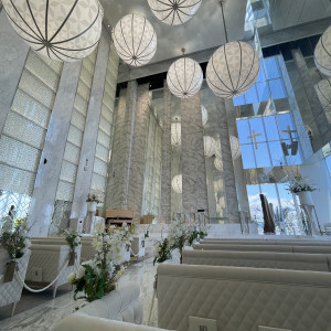 明るい挙式会場|710180さんのノートルダム大阪ONE/FIVESTAR WEDDINGの写真(2538241)