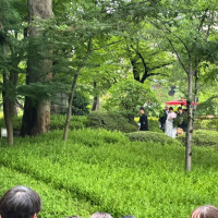 挙式後集合写真前に花嫁御寮ができます