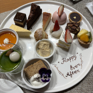 披露宴中は食べれなかったデザート|710569さんのザ・ミーツ マリーナテラスの写真(2345410)