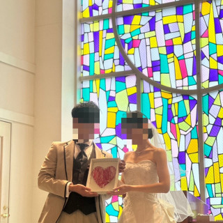 ストリングアートを結婚証明書として