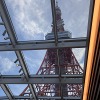 挙式会場から見上げた東京タワー