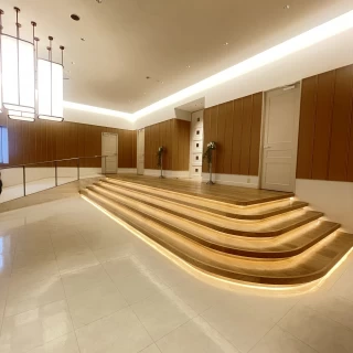 挙式会場前の雰囲気が好みでした。