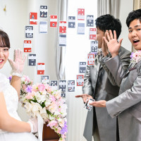 サプライズで新婦からトランプレターをしました。