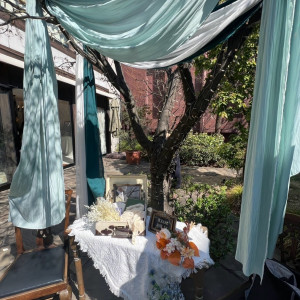 中庭の装飾|711794さんの南青山サンタキアラ教会の写真(2389071)