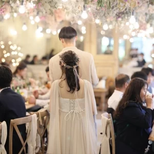 ドライフラワーでいっぱいの披露宴会場|711869さんのGRAND-CIEL OKAZAKI（グランシェル岡崎）の写真(2199785)