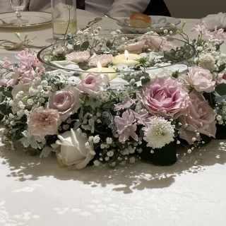 披露宴でのお花の演出