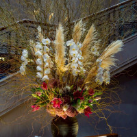 ロビーにあるお花　フォトスポットになっていました。