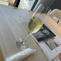 ウェルカムドリンクで当日も出るシャンパンをいただきました